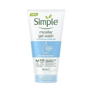 Simple Water Boost Micellar Gel Facial Wash, 5 Oz (150 ML)