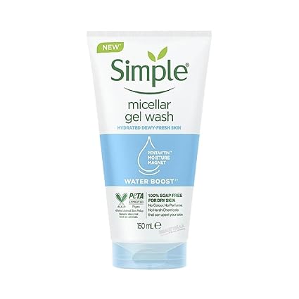 6E Simple Water Boost Micellar Gel Facial Wash, 5 Oz (150 ML)