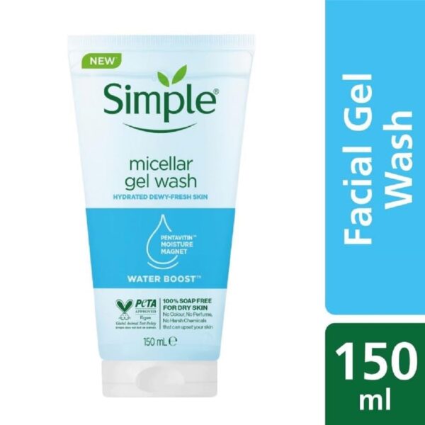 6EE Simple Water Boost Micellar Gel Facial Wash, 5 Oz (150 ML)