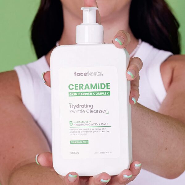 Face Facts Hydrating Ceramide Cleanser | Dry & Sensitive Skin | 400ml 13.53 US FL OZ