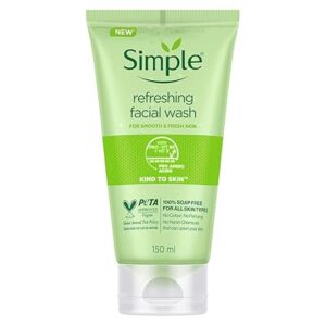 Simple Kind to Skin Refreshing Facial Wash Gel ,150 ml (5.1 FL OZ)