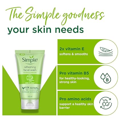 6WW Simple Kind to Skin Refreshing Facial Wash Gel ,150 ml (5.1 FL OZ)