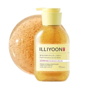 ILLIYOON Fresh Moisture Body Scrub Wash 400ml(13.52 Fl Oz) Vitamin C, walnut shell and soft grape seed powder, Exfoliating Scrub for Silky Smooth Skin