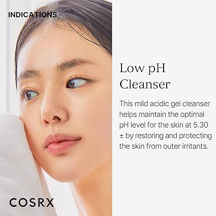 COSRX Low pH Good Morning Gel Face Cleanser, 5.07 fl oz, BHA Face Wash, Daily Mild Face Cleanser for Sensitive Skin, PH Balancing, Korean Skin Care, Korean Face Wash