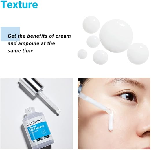 B33333 Real Barrier Extreme Cream Ampoule, Facial Moisturizer with 3-Ceramide and Panthenol, High Concentrated Ampoule for Sensitive Skin, Nourishing, Strengthening Skin Barrier, MLE, 1.01 Fl. Oz, 30ml