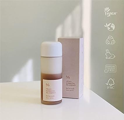 Dr.Ceuracle Vegan Kombucha Tea Essence 5.07 fl.oz. | Detoxifying impurities for healthy complexion and providing hydration, Vegan all in one essence for All skin Types with Kombucha Tea Extract