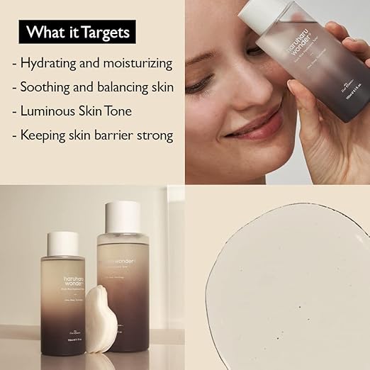 C333 Haruharu Wonder Black Rice Hyaluronic Toner 10.1 fl.oz / 300ml | Face Moisturizer, Facial Toner for All Skin Types | Vegan, Cruelty Free, EWG-Green