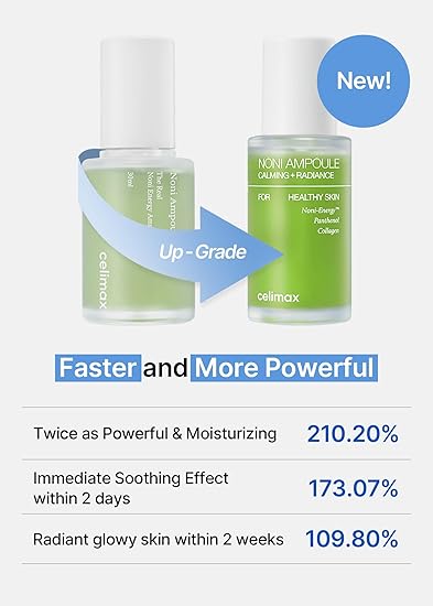 G333 celimax Noni Energy Ampoule 30ml | with Noni Extract, Hydrating, Moisturizing & Soothing Serum for Wrinkles & Fine Lines, Mild Ampoule For Face