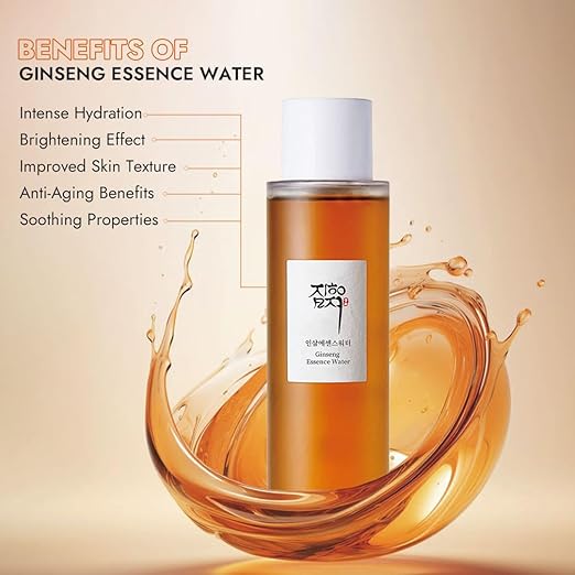 I33 Ginseng Essence Water - Hydrating Face Toner - Korean Moisturizing Skin Care for Men & Women, Revitalizes Dry & Dull Skin 150ml, 5 fl.oz