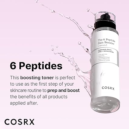 J22 COSRX 6X Peptide Collagen Booster Toner Serum, Niacinamide & Hyaluronic Acid Facial Essence for All Skin Types, Korean Skin Care, Paraben Free, 150mL/5.07 Fl.Oz