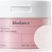 Biodance Collagen Gel Toner Pads, Pore Minimizer For Face, Improving Elasticity, Gentle Exfoliating Korean Toner Pads For Sensitive Skin, 4.93 Fl.oz.(140G)*60Pads