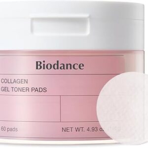 Biodance Collagen Gel Toner Pads, Pore Minimizer For Face, Improving Elasticity, Gentle Exfoliating Korean Toner Pads For Sensitive Skin, 4.93 Fl.oz.(140G)*60Pads