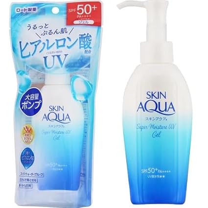 Skin Aqua Super Moisture Gel, SPF50+ PA++++, Hydrating Sunscreen Pump, 140g
