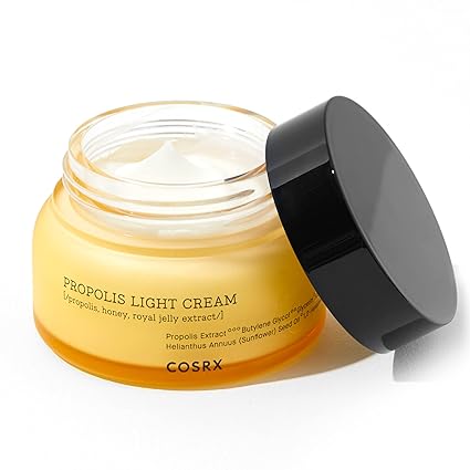 K2 COSRX Full Fit Propolis Light Cream, 2.19 Fl.oz / 65ml, Propolis 64.5%, Hydrating Daily Day and Night Moisturiser, Korean Skin Care, Not Tested on Animals, Paraben Free