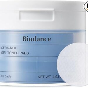 Biodance Cera-Nol Gel Toner Pads | Hydrating, Soothing Korean Toner Pads For Sensitive Skin | 4.93 Fl.oz.(140G), 60Pads