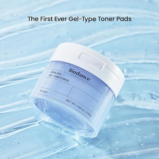 K33 Biodance Cera-nol Gel Toner Pads | Hydrating, Soothing Korean Toner Pads for Sensitive Skin | 4.93 fl.oz.(140g), 60Pads