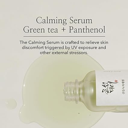 P33 Beauty of Joseon Calming Serum Green Tea Panthenol Soothing, Moisturizing Sensitive, Acne-Prone, UV Irritated Skin, Daily Korean Skin Care for Men and Women, 30ml 1 fl.oz