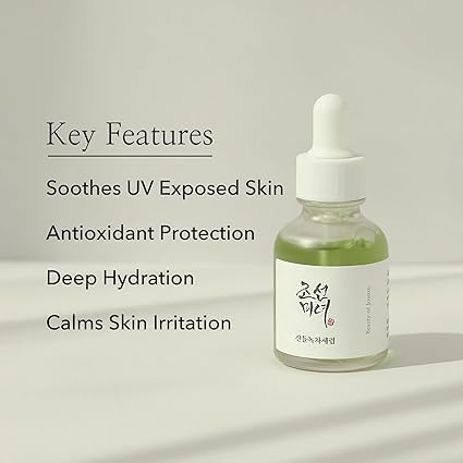 P333 Beauty of Joseon Calming Serum Green Tea Panthenol Soothing, Moisturizing Sensitive, Acne-Prone, UV Irritated Skin, Daily Korean Skin Care for Men and Women, 30ml 1 fl.oz