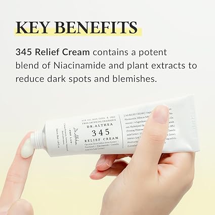 Dr.Althea 345 Relief Cream | Daily Face Moisturizer | Blemish Relief Care | Soothing Recovery & Moisture with Niacinamide, Panthenol | Korean Vegan Skin Care for All Skin Types | 1.7 Fl Oz (Pack of 1)