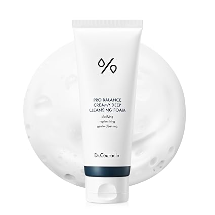 Dr.Ceuracle by leegeehaam Pro Balance Creamy Deep Cleansing Foam (150 ml / 5.07 fl. oz.) - Korean Daily Hydrating Facial Wash with 6 Probiotics for Oil & Moisture Balance