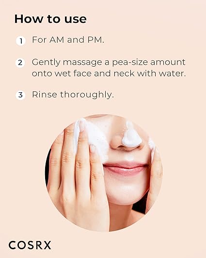 V222 COSRX AC Collection Calming Foam Cleanser, 150ml / 5.07 fl.oz | Salicylic Acid Acne Cleanser | Animal Testing Free, Paraben Free, Korean