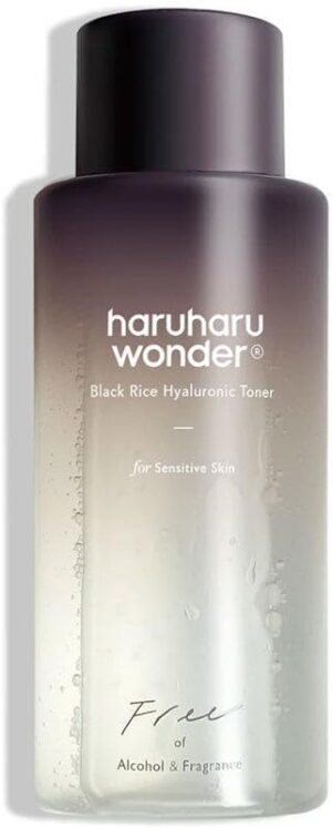 Haruharu Wonder Black Rice Hyaluronic Toner for Sensitive Skin 5.1 fl.oz / 150ml | Alcohol Free, Fragrance Free | Vegan, Crurelty Free, EWG-Green