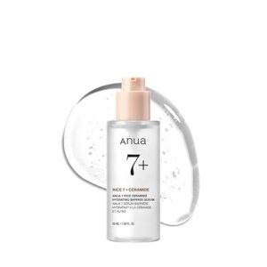 NUA RICE CERAMIDE 7 HYDRATING BARRIER SERUM, Brightening, Hydrating Serum for Face, Rice, Hyaluronic Acid, Niacinamide, Fragrance-free, Non comodogenic, Glass Skin, Korean Skin Care, 50ml/1.69fl.oz.