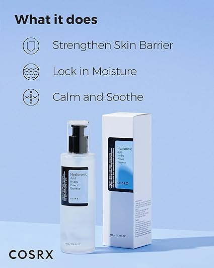 e222 COSRX Hyaluronic Acid Toner, 3.38 fl.oz / 100ml, For Dry Skin, Lightweight Daily Essence, Day and Night, Korean Skin Care, Animal Testing Free, Paraben Free