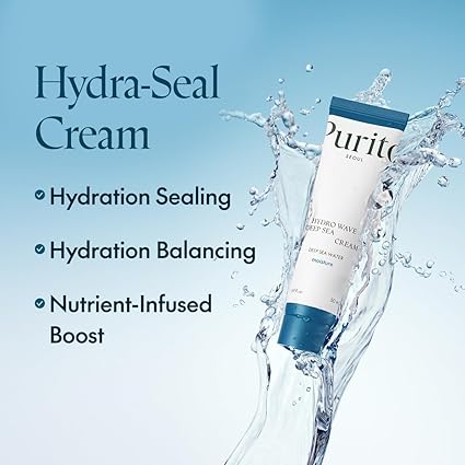 PURITO Deep Sea Cream, Hydration, Lightweight, for All Skin Types, Daily Face Moisturizer, Vegan & Cruelty-Free, Korean Skin Care, 50ml 1.69fl.oz