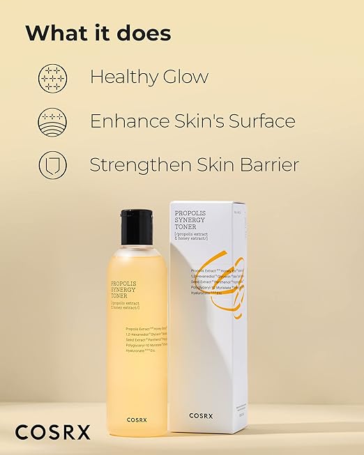 f222 COSRX Full Fit Propolis Synergy Toner, 150ml / 5.07 fl.oz | Instant Moisture Boosting Toner, Propolis 72.6% Honey 10.7% Panthenol, Korean Skin Care