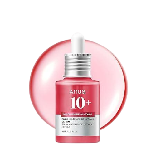 ANUA Niacinamide 10 + TXA 4 Serum, Hyaluronic Acid, Tranexamic acid, Vitamin B12, Facial Serum for Glass Skin, Clarifying, Radiant Complexion with Natural Color, Korean Skin Care (30ml /1.01 fl.oz)