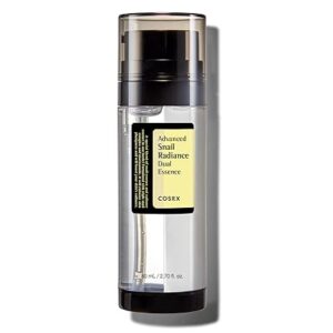 COSRX Niacinamide 5% + Snail Mucin 74% Dual Essence, Anti Aging Face Serum for Dull Skin, Mothers day gifts for mom, Sensitive Skin, Not Tested on Animals, Korean Skin Care, 2.70 fl.oz / 80ml