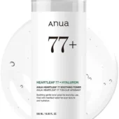 Anua Heartleaf 77 Soothing Toner I Ph 5.5 Trouble Care, Calming Skin, Refreshing, Hydrating, Purifying, Cruelty Free, Vegan,(500Ml / 16.90 Fl.oz.)