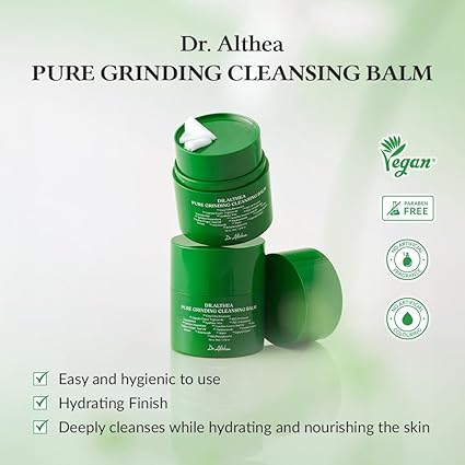 Dr.Althea Pure Grinding Cleansing Balm | Hygenic One-Step Makeup Cleansing Oil with Madecassoside | Non-Greasy Sorbet Texture | Soothing for All Skin Types | Korean Vegan Skin Care |(50ml) 1.69 Fl Oz
