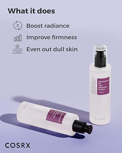t222 COSRX Galactomyces 95 Tone Balancing Toner, 100ml / 3.38 fl.oz, Moisturizing, Skin Soothing, Contains 95% Galactomyces Ferment Filtrate, For All Skin Types, Korean Skin Care