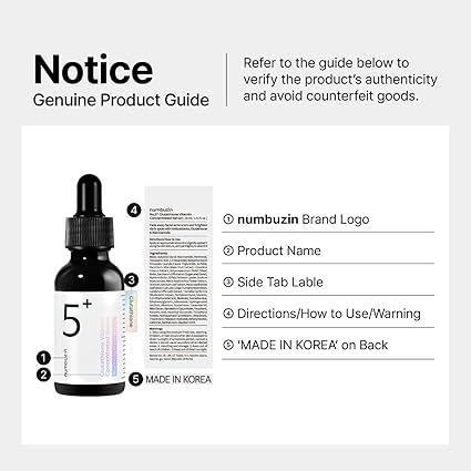 numbuzin No.5 Serum | Tranexamic Acid 4%, Niacinamide 5%, Glutathione, Vitamin C | Vitamin Concentrated Serum | Hyperpigmentation| Suitable for Sensitive Skin, Korean Skincare | (30ML)1.01 fl. oz.
