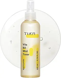 TIA'M Vita B3 Mist Toner, 6.76 fl oz, Glow Boosting Facial Spray with Niacinamide, Tranexamic Acid, and Vitamin C for All Skin Types, Hydrating & Refreshing, Korean Skin Care