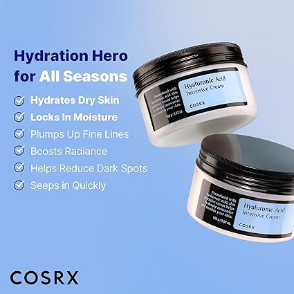 w222 COSRX Hyaluronic Acid Moisturizing Cream, Long-lasting Hydration, Rich Moisturizer for Sensitive Skin 3.52 oz / 100g, Korean Skin Care, Animal Testing Free, Parabens Free