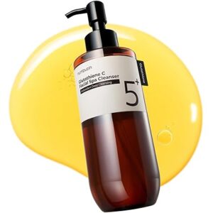 numbuzin No.5 Cleansing Oil | Glutathione C Facial Spa Cleanser | Gentle Cleanser for Blackhead, Pore, Makeup Remover | Vitamin C, Niacinamide | Double Cleansing, Korean Skincare |(200ml) 6.76 fl. oz.