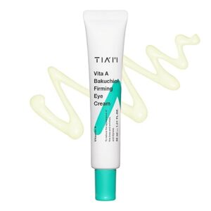 TIA'M Vita A Bakuchiol Firming Eye Cream, 1.01 fl oz, Retinol Alternative Anti-Aging Cream for Wrinkles, Dark Circles, and Puffiness, Fragrance-Free Under-Eye Cream, Korean Skin Care 30ml/ 1.01 fl oz