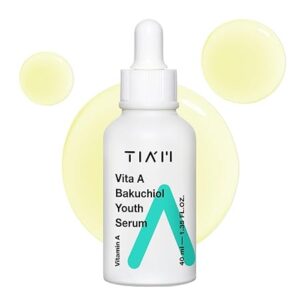 TIA'M Vita A Bakuchiol Youth Serum, 1.35 fl oz, Anti-Aging Serum for Wrinkles & Dark Spots, Enhances Firmness & Elasticity, Retinol Alternative for Sensitive Skin, Korean Skin Care 40ml/1.31fl oz