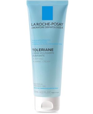 La Roche-Posay Toleriane Purifying Foaming Cream Cleanser for Oily Skin, Daily Face Wash with Ceramides and Niacinamide, Oil-Free, Fragrance Free 125ml/4.22 fl oz