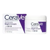 Cerave Skin Renewing Night Cream, Niacinamide, Peptide Complex, And Hyaluronic Acid Moisturizer For Face, 1.7 Ounce/ 48G