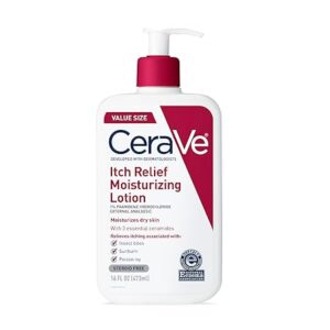 CeraVe Anti Itch Moisturizing Lotion with Pramoxine Hydrochloride, Relieves Itch with Minor Skin Irritations, Sunburn Relief, Bug Bites 473ML / 16 FL OZ