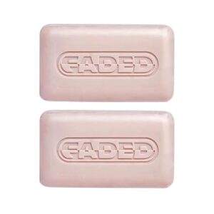 Faded Cleansing Bar | Kojic Acid, Vitamin C & Lactic Acid | Moisturizes | Vegan, Fragrance-Free, Safe for Sensitive Skin (2 Pack)