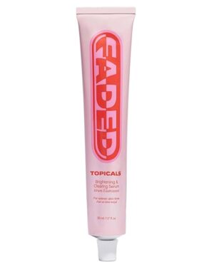 Topicals Faded Brightening and Clearing Serum | Reduces Discoloration Post-Blemish Marks Scars Spots Contains Kojic Acid Niacinamide Dermatologist-tested Vegan Cruelty-Free 1.7 Fl Oz/ 50 ML