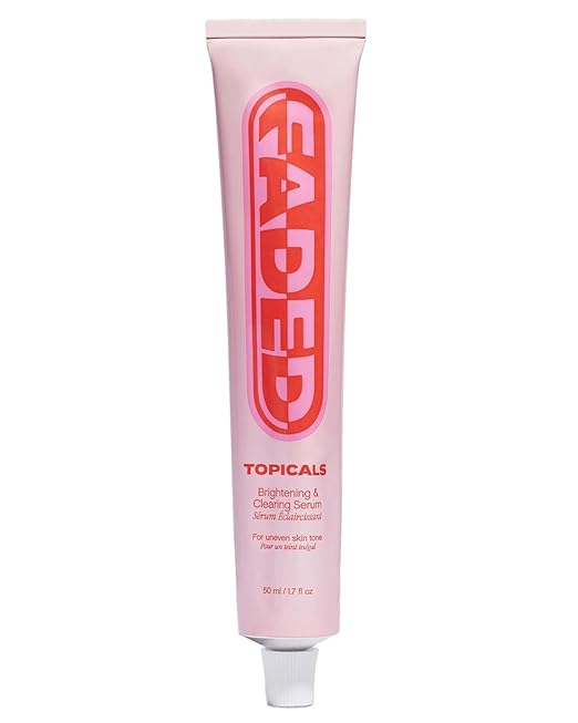 Topicals Faded Brightening and Clearing Serum | Reduces Discoloration Post-Blemish Marks Scars Spots Contains Kojic Acid Niacinamide Dermatologist-tested Vegan Cruelty-Free 1.7 Fl Oz/ 50 ML