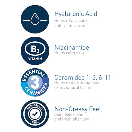 CeraVe Hydrating Toner for Face Non-Alcoholic with Hyaluronic Acid, Niacinamide, and Ceramides for Sensitive Dry Skin, Fragrance-Free Non Comedogenic, Full Size, 6.8 Fl Oz 200ml