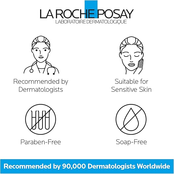 La Roche-Posay Moisturizing Body Wash, Lipikar Surgras Concentrated Anti-Dryness Shower-Cream for Dry Skin, with Niacinamide, Soap-Free. Suitable for Children & Adults, Recommended by Dermatologists, 400ML