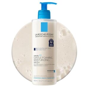La Roche-Posay Lipikar AP+ Gentle Foaming Moisturizing Wash, Shea Butter + Niacinamide + Glycerin, Moisturizing Body Wash For Dry Skin, National Eczema Association Accepted, Soap Free 400ml/13.52fl oz